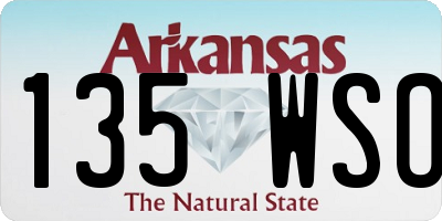 AR license plate 135WSO
