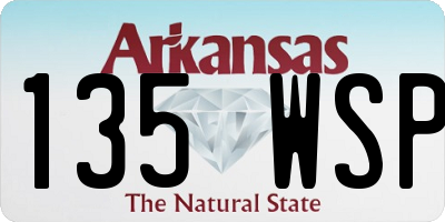AR license plate 135WSP