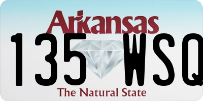 AR license plate 135WSQ