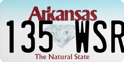 AR license plate 135WSR