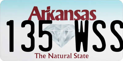 AR license plate 135WSS