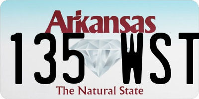 AR license plate 135WST