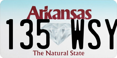 AR license plate 135WSY