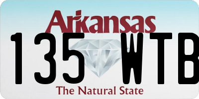AR license plate 135WTB