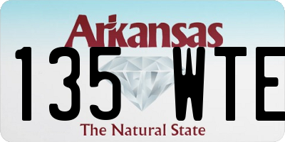 AR license plate 135WTE