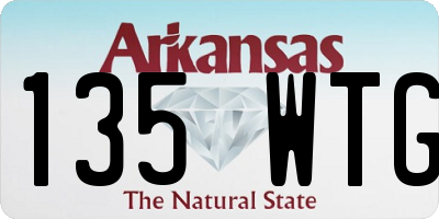 AR license plate 135WTG