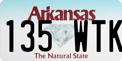 AR license plate 135WTK