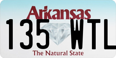 AR license plate 135WTL