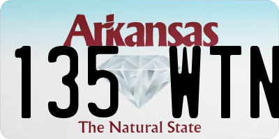 AR license plate 135WTN