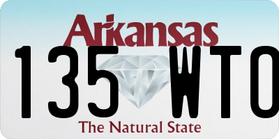 AR license plate 135WTO