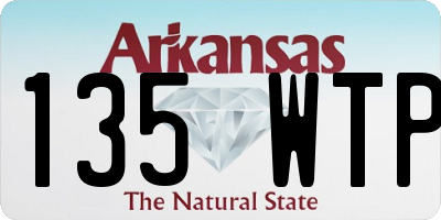 AR license plate 135WTP