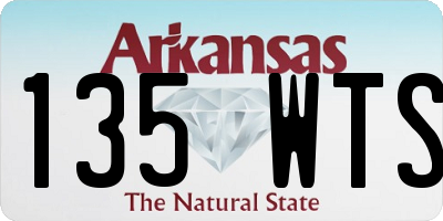 AR license plate 135WTS