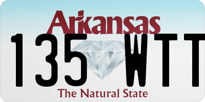 AR license plate 135WTT