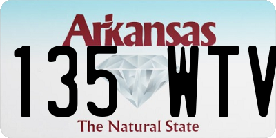 AR license plate 135WTV