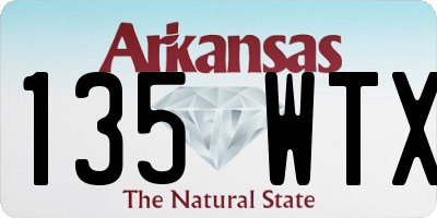 AR license plate 135WTX