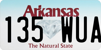 AR license plate 135WUA
