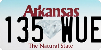 AR license plate 135WUE