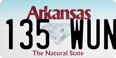 AR license plate 135WUN