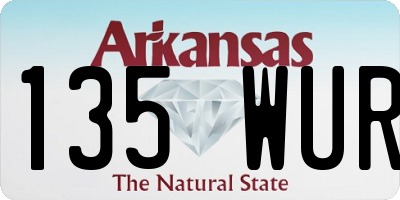 AR license plate 135WUR