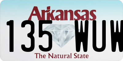 AR license plate 135WUW
