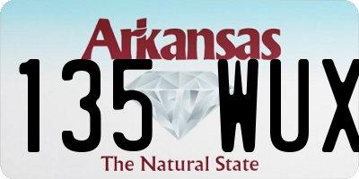 AR license plate 135WUX