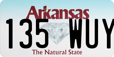 AR license plate 135WUY