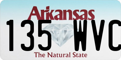 AR license plate 135WVC