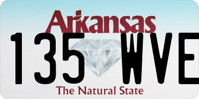 AR license plate 135WVE