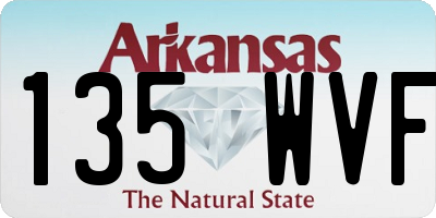 AR license plate 135WVF