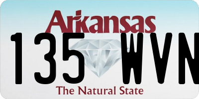 AR license plate 135WVN