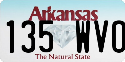 AR license plate 135WVO