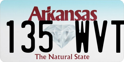 AR license plate 135WVT