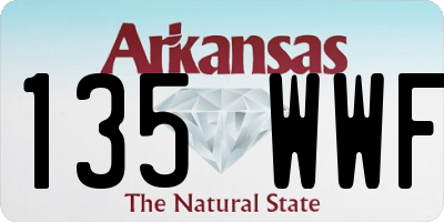 AR license plate 135WWF