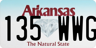 AR license plate 135WWG