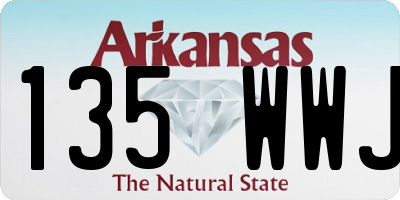 AR license plate 135WWJ