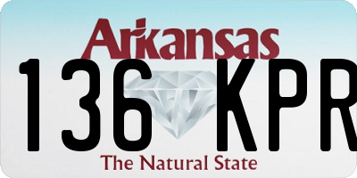 AR license plate 136KPR