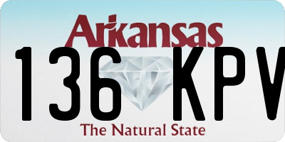 AR license plate 136KPV