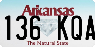 AR license plate 136KQA