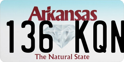 AR license plate 136KQN