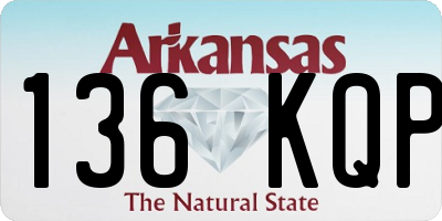 AR license plate 136KQP