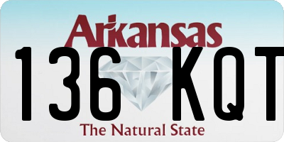 AR license plate 136KQT