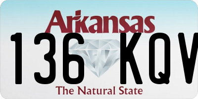 AR license plate 136KQV