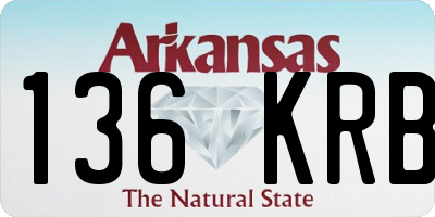AR license plate 136KRB