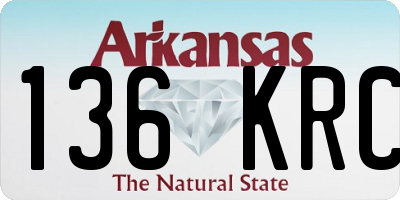 AR license plate 136KRC