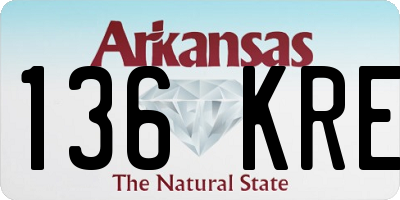 AR license plate 136KRE