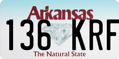 AR license plate 136KRF