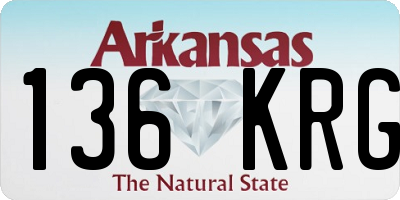 AR license plate 136KRG