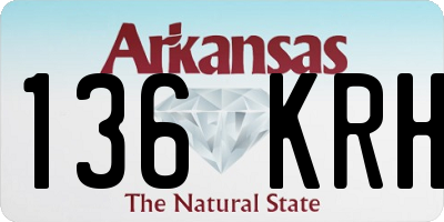 AR license plate 136KRH