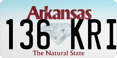 AR license plate 136KRI