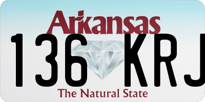 AR license plate 136KRJ